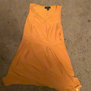 Gold Forever 21 dress ( plus ) with a flare and a long back